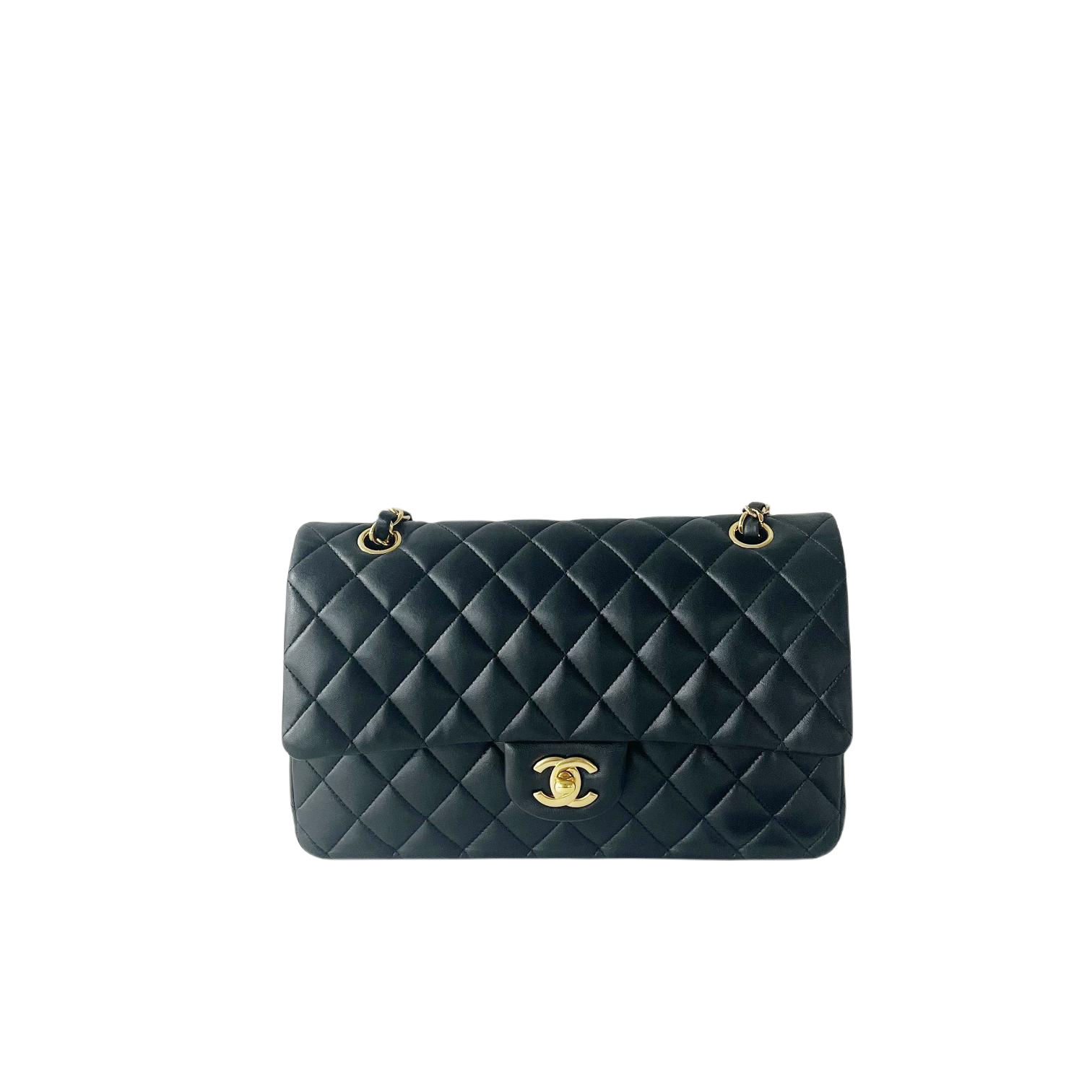 CHANEL cf medium blkxghw lambskin 