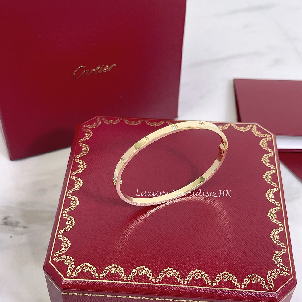 Thumbnail: CARTIER Love Bracelet Small Model 6 Diamonds Yellow Gold  Size 17