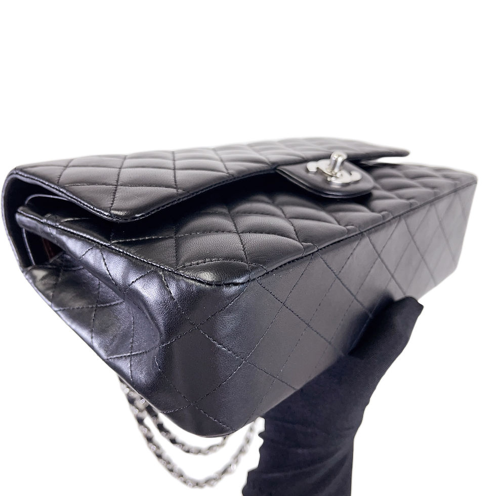 Thumbnail: CHANEL  CF Double Flap Medium Lambskin Black