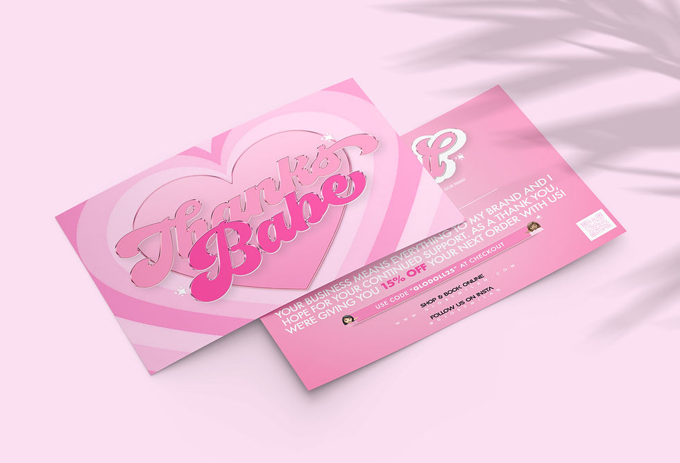 Thumbnail: Thank You/Flyer Card Design (Design Only)