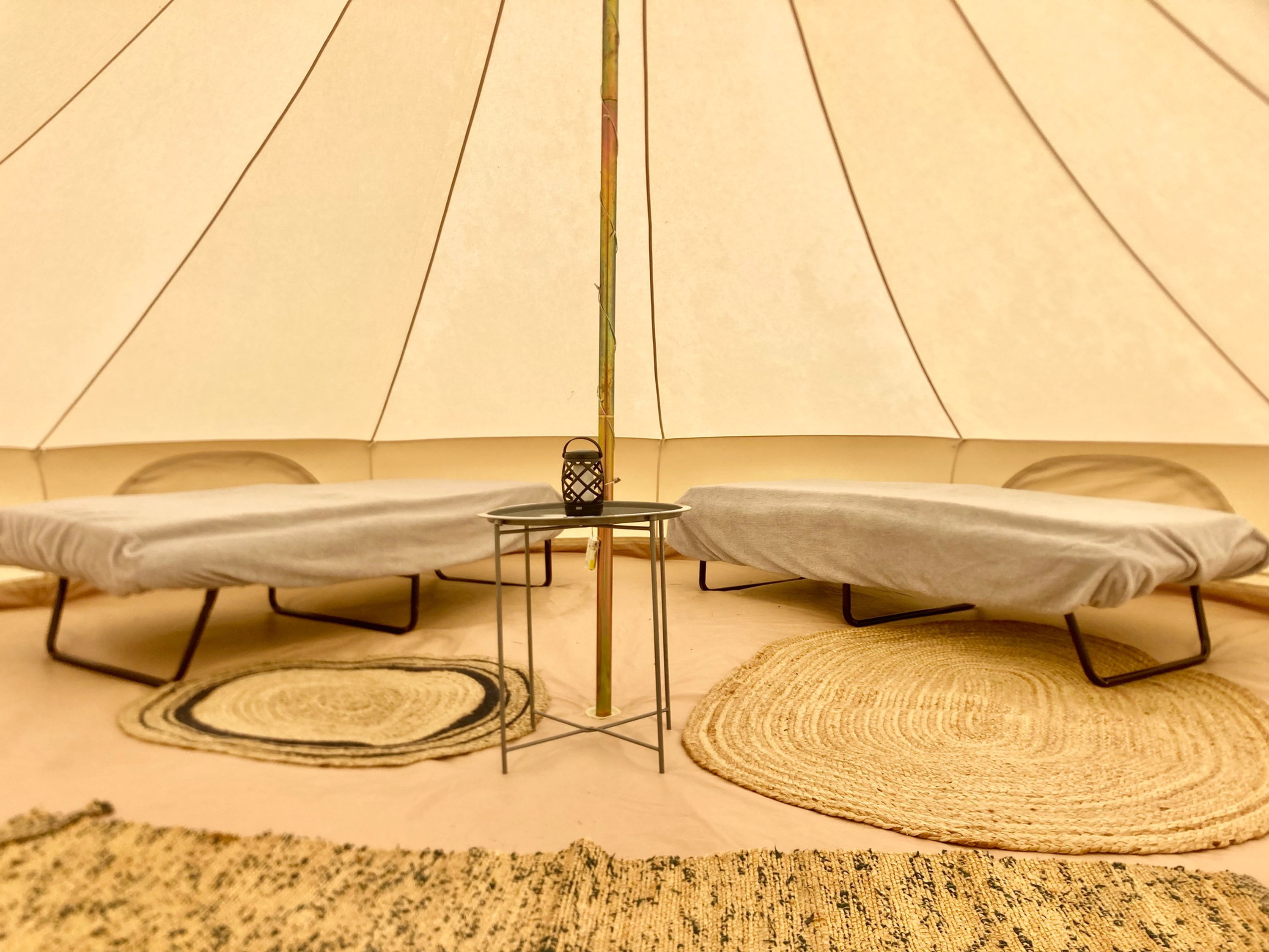 SUNSHINE TOUR 2026 PART-FURNISHED Bell Tent (1-4 persons)