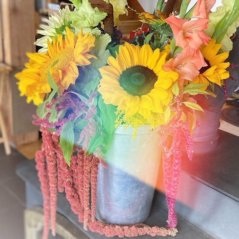 bouquet with sunflowers