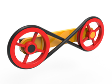 Mechanical Movement 2 — Crossed Belt Drive (Reversing Direction)