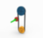 Belt Transmission with Movable Tension Pulley motion