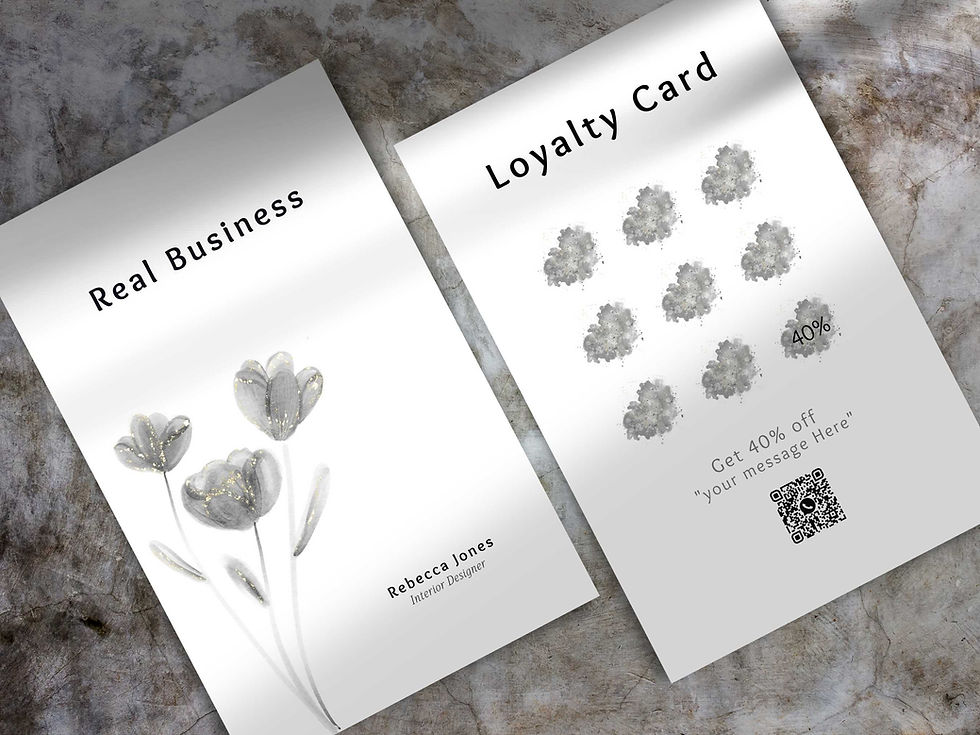 Thumbnail: Loyalty Card Black Tulips