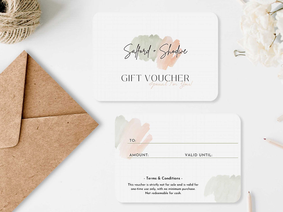 Thumbnail: Gift Vouchers Watercolor Green-Redish with Optional Envelope