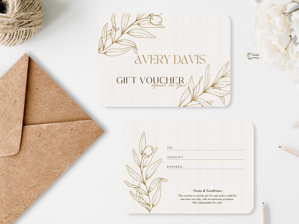 Thumbnail: Gift Vouchers Botanic Gold with Optional Envelope