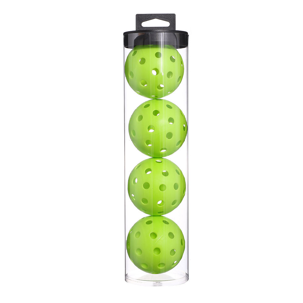 Thumbnail: Colorful 4pcs Pickleball Set Bucket of High Bounce Pickleball Balls 40 Holes Pic