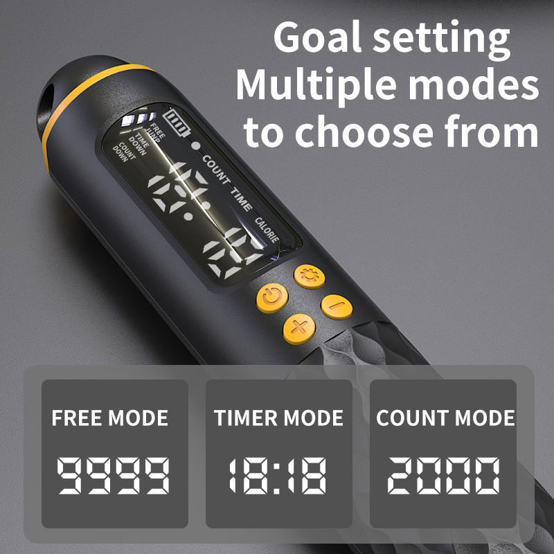 Thumbnail: Jump Rope With Counter Adjustable Skipping Calorie Smart For Fitness Exercise An