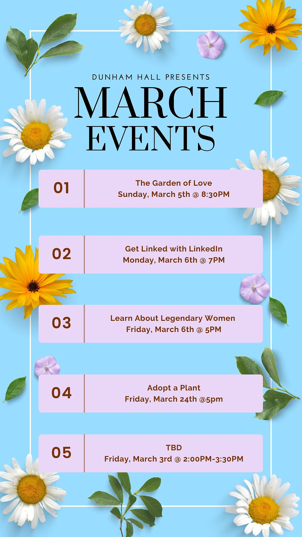 Dunham Hall Events