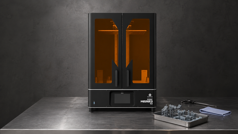 Impressora 3D resina MSLA industrial Phrozen Mega 8K V2 imprimindo peças de alta resolução