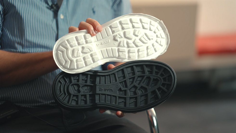 detalhe superfície solado poliuretano molde impresso 3D BASF - Voxel