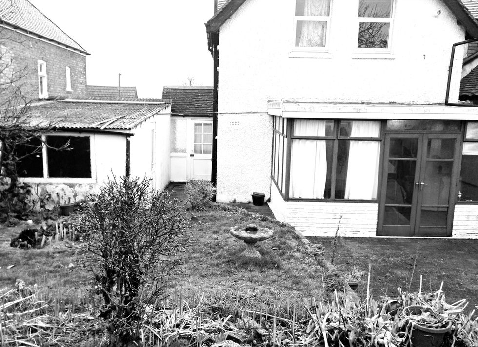 The rear view of the house before work began