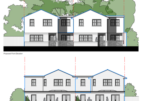 Architects drawings of the houses