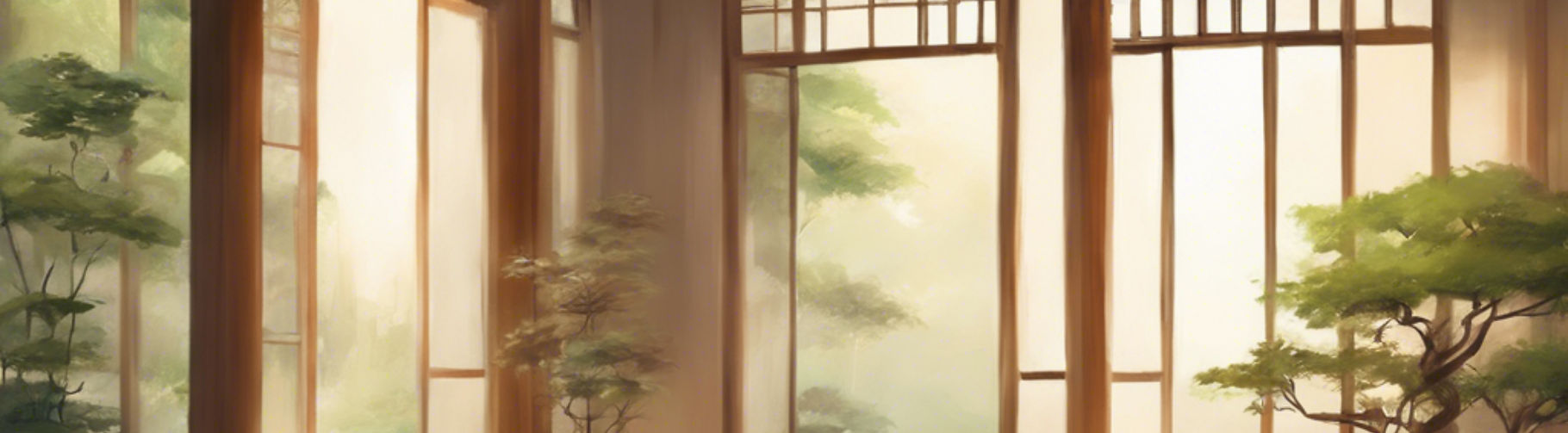 A meditation room with zen style
