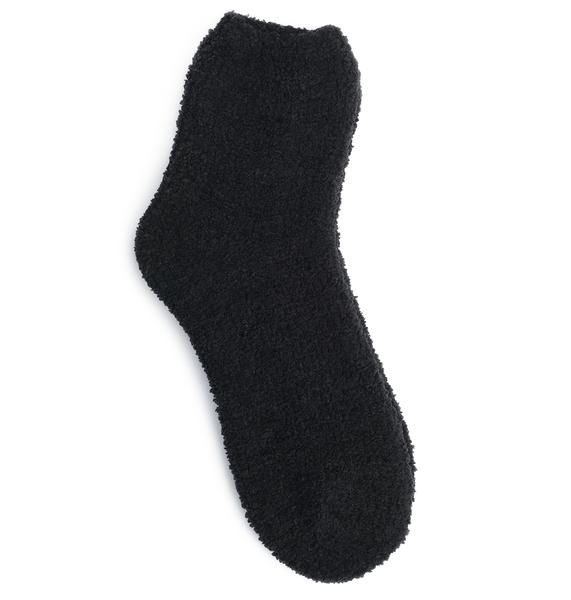 KASHWERE ADULT SOCKS SOLID BLACK