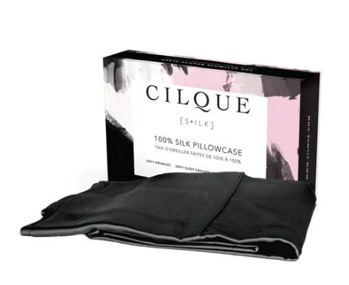 Cilque Lustrous Silk Pillowcase Black - Queen