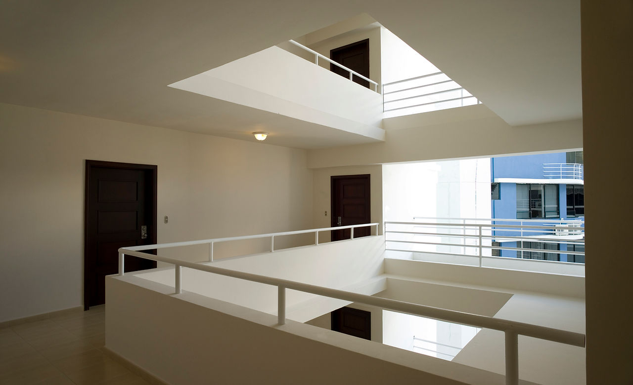 White stairs