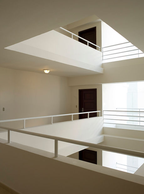 White stairs
