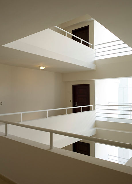 White stairs