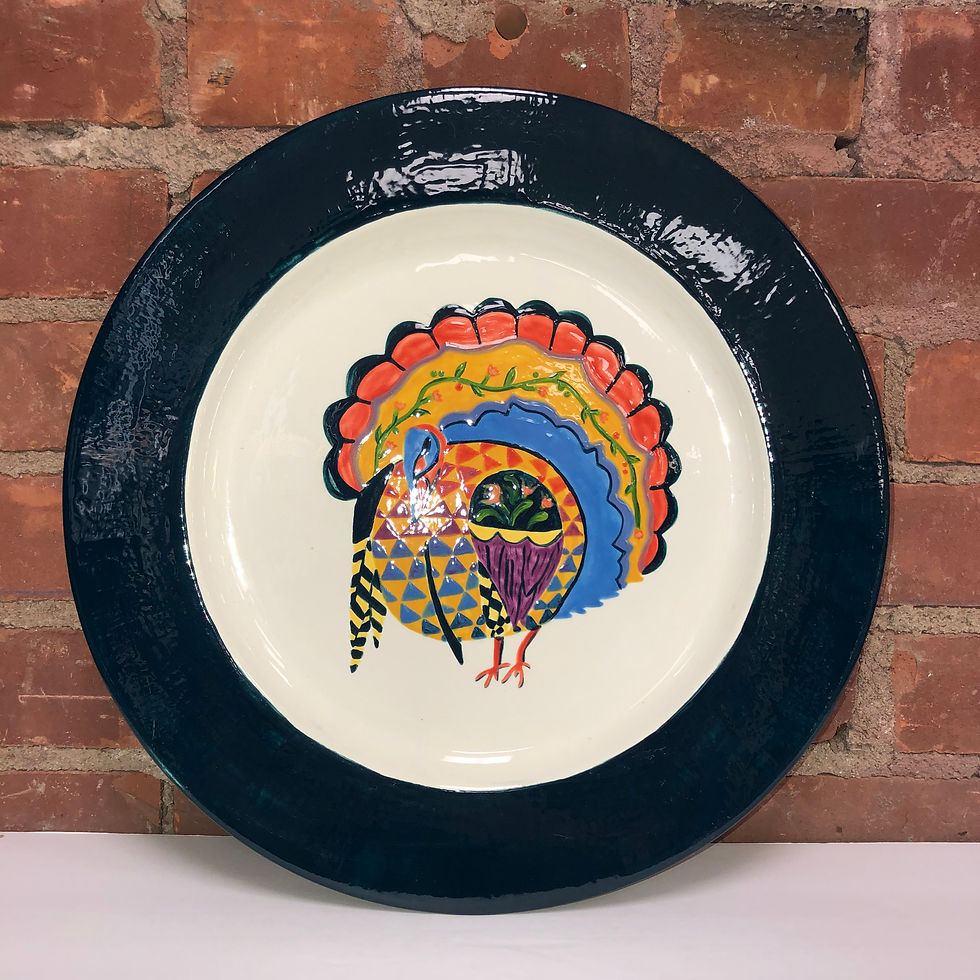 Thumbnail: Large Rimmed Platter 13"