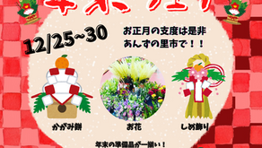 12/25～30 ★年末フェア★開催します！