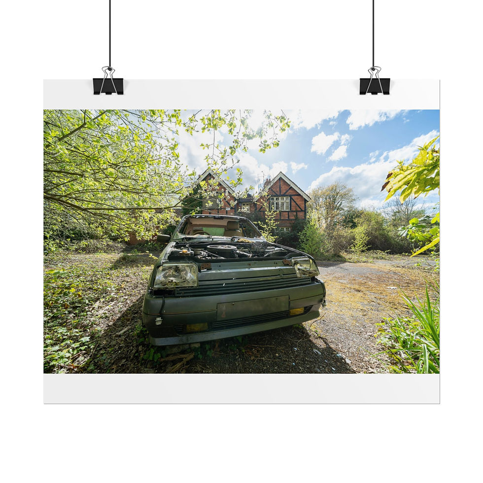Thumbnail: Rolled Poster Print | Abandoned Thurlow Arms, West Sussex Pub & Car Exterior