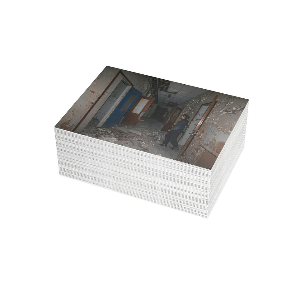 Thumbnail: Decay in Maison Blanche Hospital | Greeting Cards - Pack of 1, 10, 30 or 50