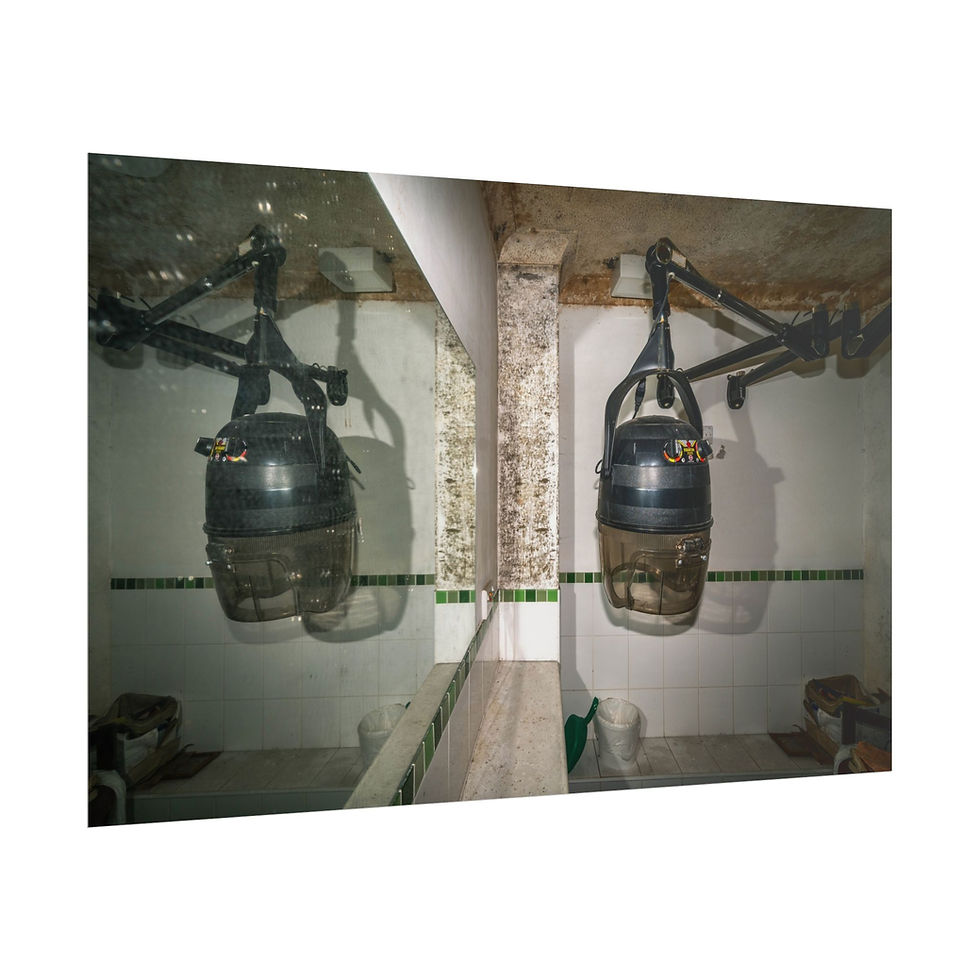 Thumbnail: Abandoned Salon Poster | Vintage Hairdryer Reflection | West Sussex Urbex Print