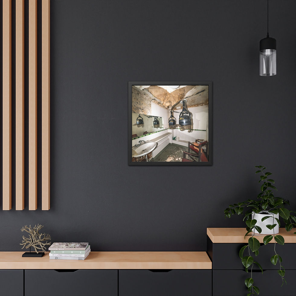Thumbnail: Abandoned Salon Framed Print | Vintage Hairdryers | Sussex Urbex Decay Wall Art