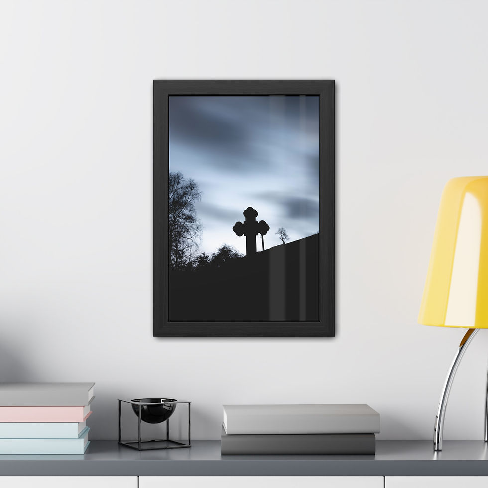 Thumbnail: Dark silhouetted cross and trees under a dramatic, cloudy sky.