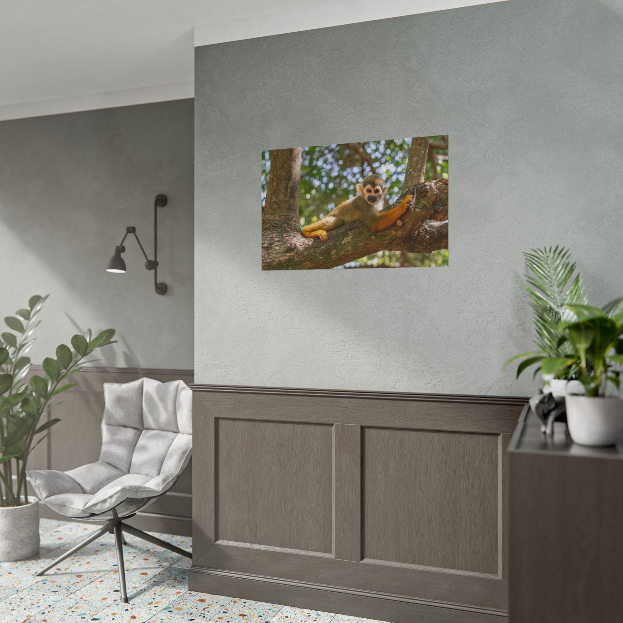 Poster Print - Squirrel Monkey Resting in Amazon Tree | Wildlife Wall Art