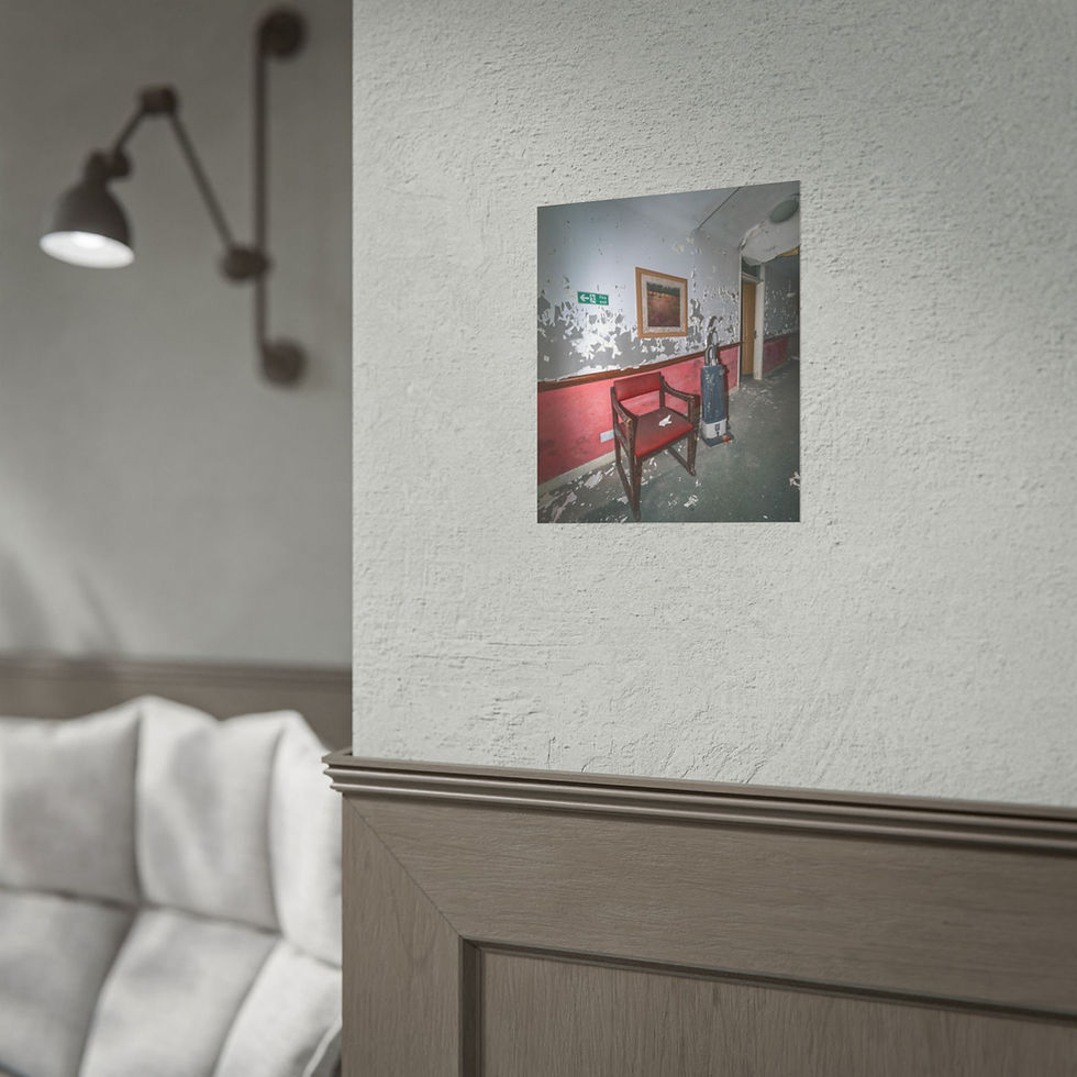 Thumbnail: Abandoned Care Home Corridor Rolled Poster Print | West Sussex Urbex Wall Art