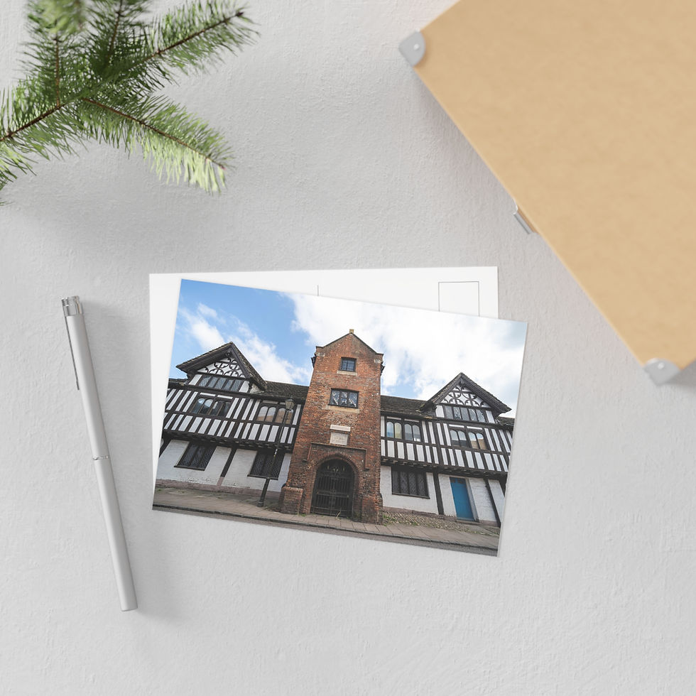 Thumbnail: Fine Art Postcard | Steyning Grammar School | Tudor Architecture Photo