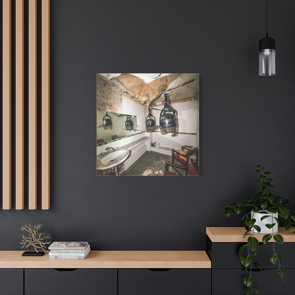 Thumbnail: Abandoned Vintage Salon Canvas | Clemsfold House Sussex | Urban Decay Wall Art
