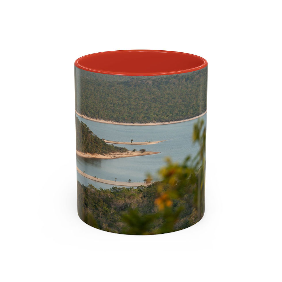 Thumbnail: Coffee Mug - Winding Tapajós River Scene, Amazon Rainforest Tropical Ceramic Mug