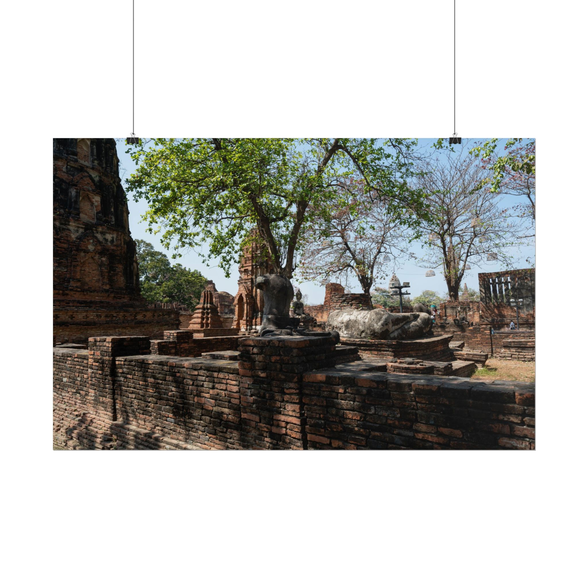 Poster Print - Ayutthaya, Thailand Ancient City | Travel Decor