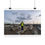Thumbnail: Person in safety vest on urban rooftop. Poster Print | Crawley Rooftop - Urbex Photography.