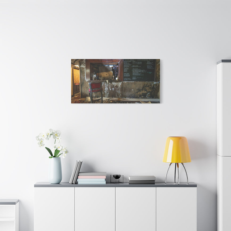 Thumbnail: Canvas Print | Abandoned Thurlow Arms, Sussex Pub Bar - Urban Decay Wall Art
