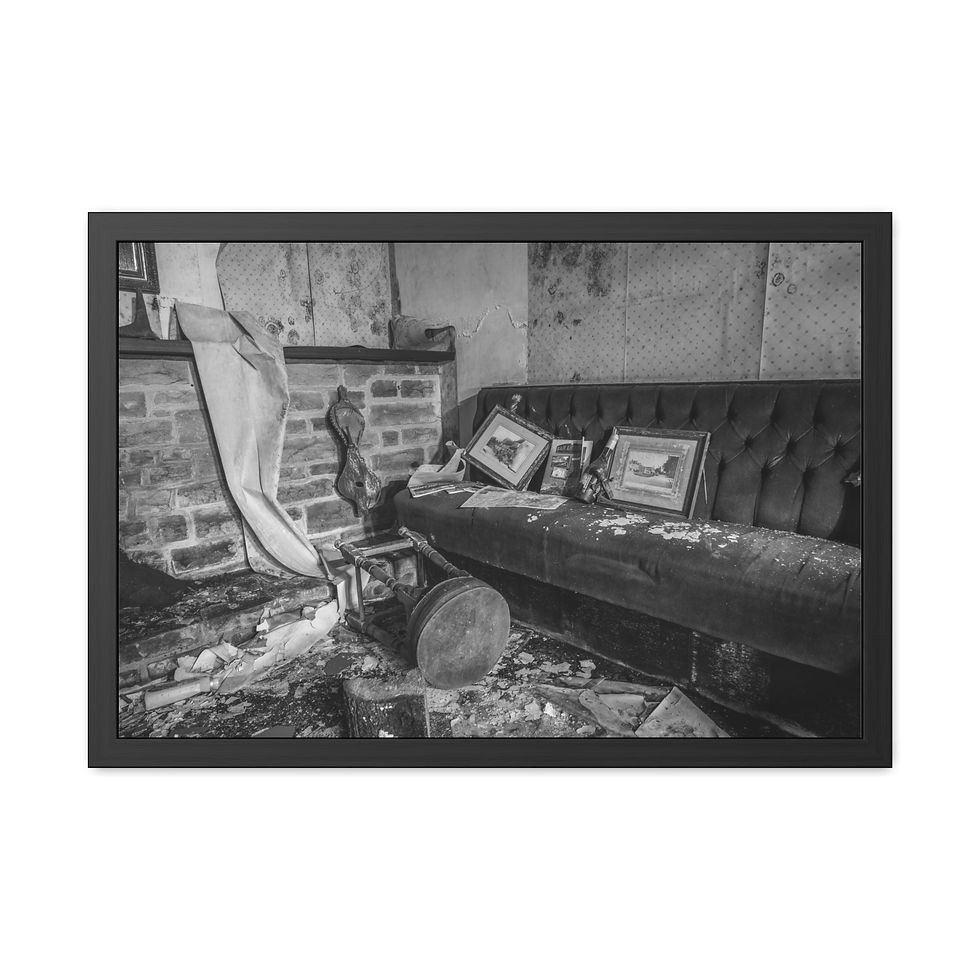 Thumbnail: Framed Print: Abandoned Thurlow Arms, Sussex Pub Interior Wall Art - Urban Decay