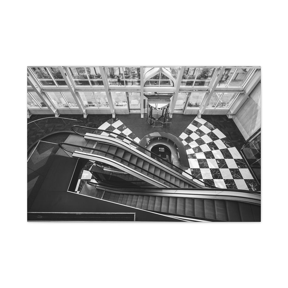 Thumbnail: Canvas Print | Silent Escalators - Urbex Wall Art