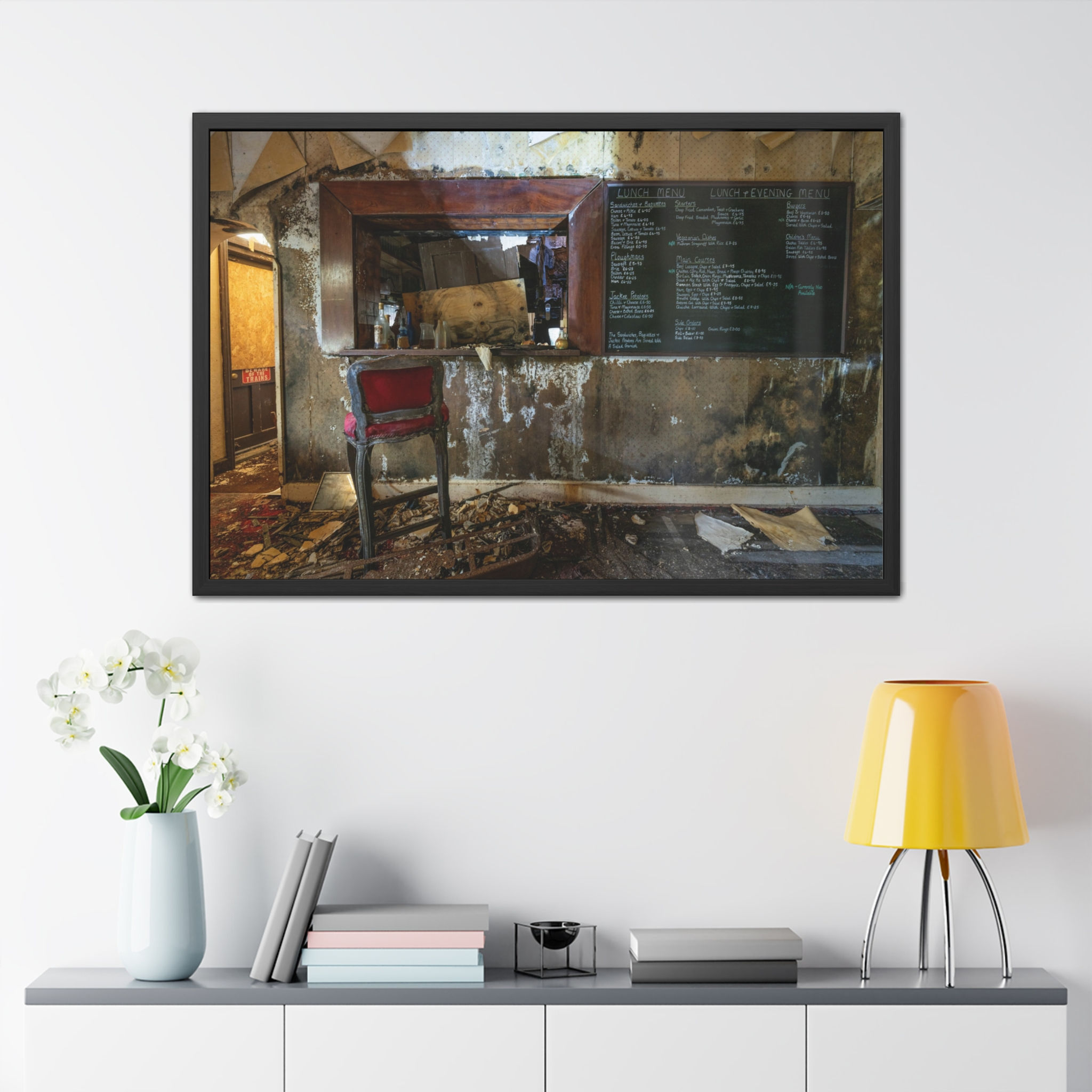 Framed Print | Abandoned Thurlow Arms, Sussex Pub Bar - Urban Decay Wall Art
