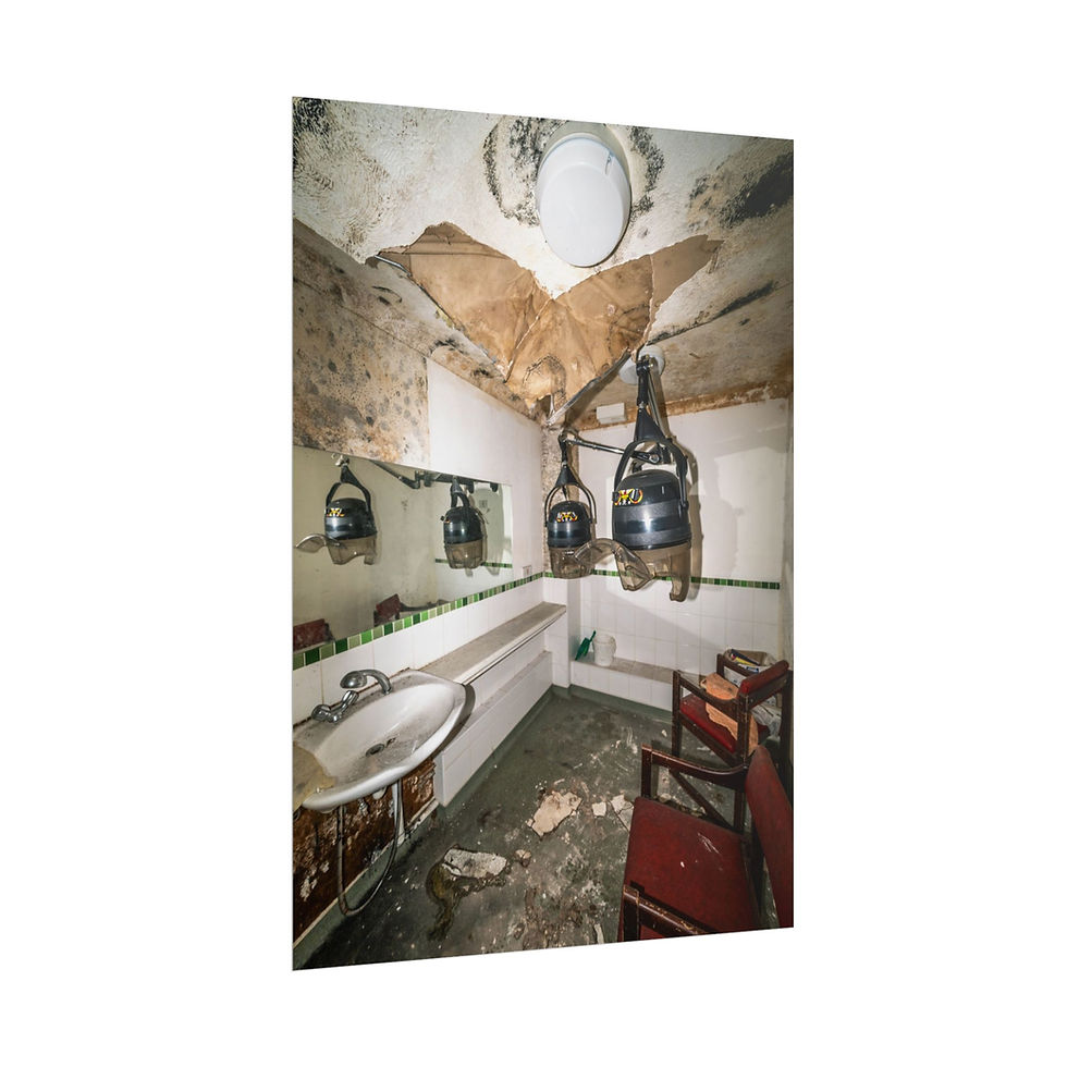Thumbnail: Abandoned Salon Poster Print | Vintage Hairdryers | Sussex Urbex Decay Wall Art