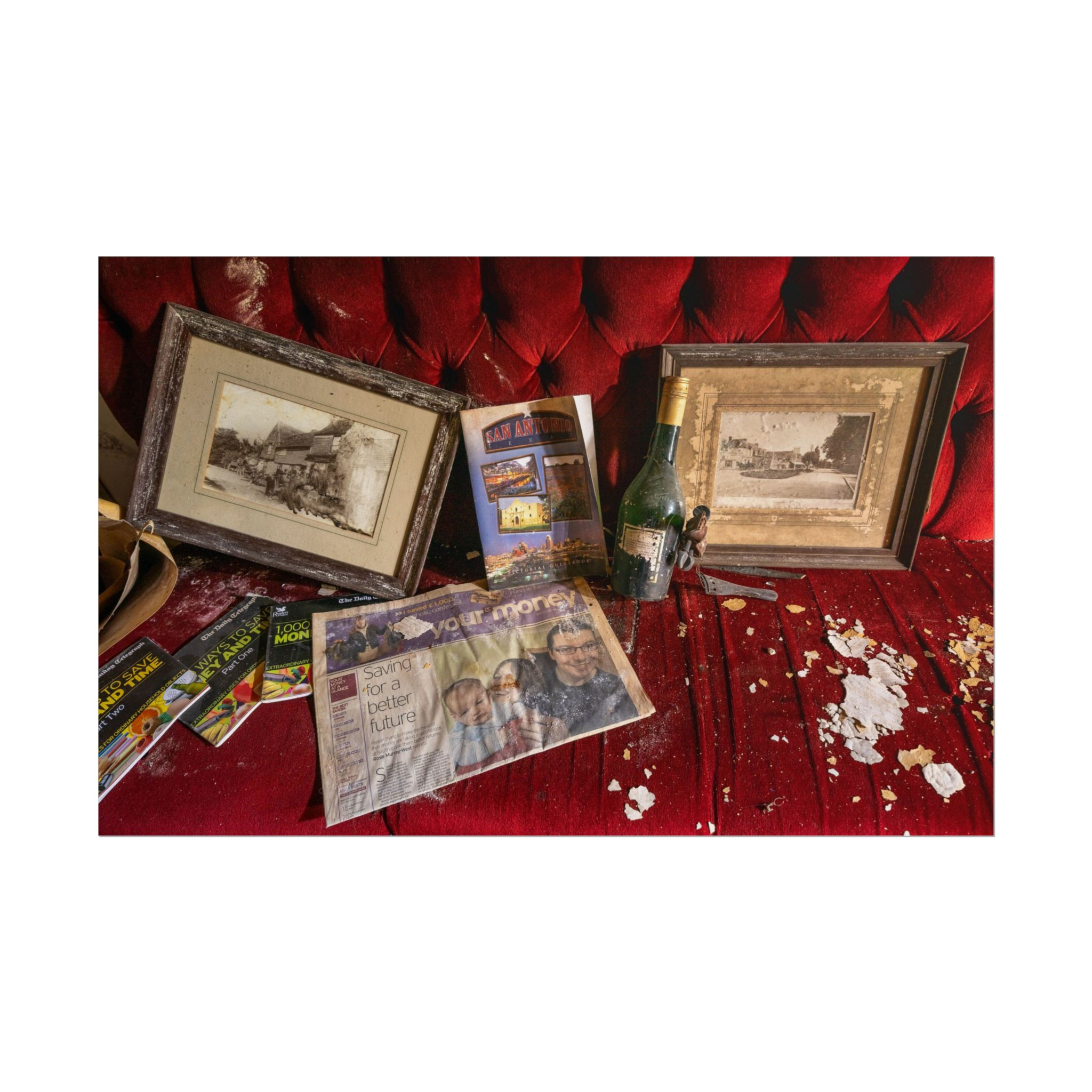 Rolled Poster Print | Abandoned Thurlow Arms, West Sussex Pub, Sofa Details