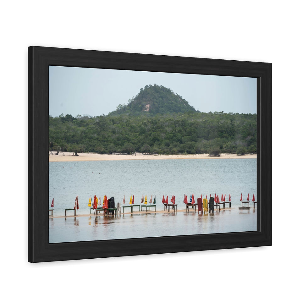 Thumbnail: Framed Poster - Tapajós River Sunrise Tree | Beach Wall Art