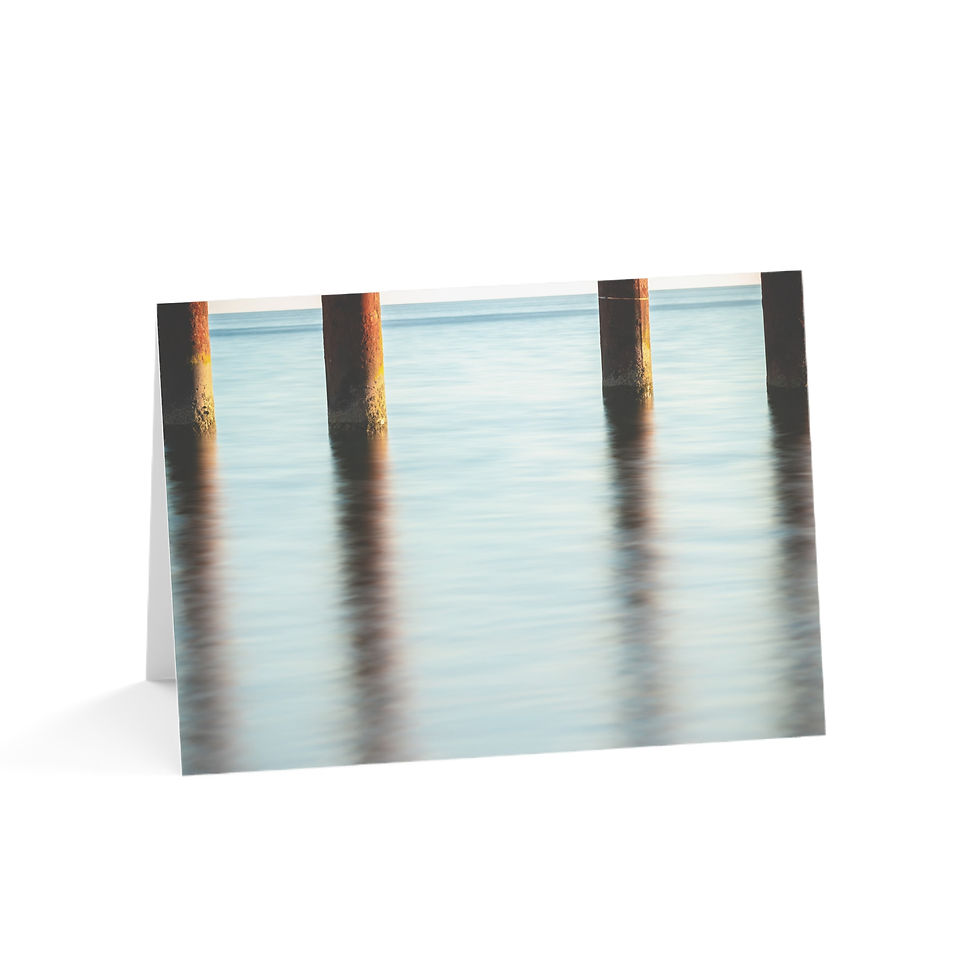 Thumbnail: Seaside Brighton West Pier Reflection Greeting Card - Pack of 1, 10, 30 or 50