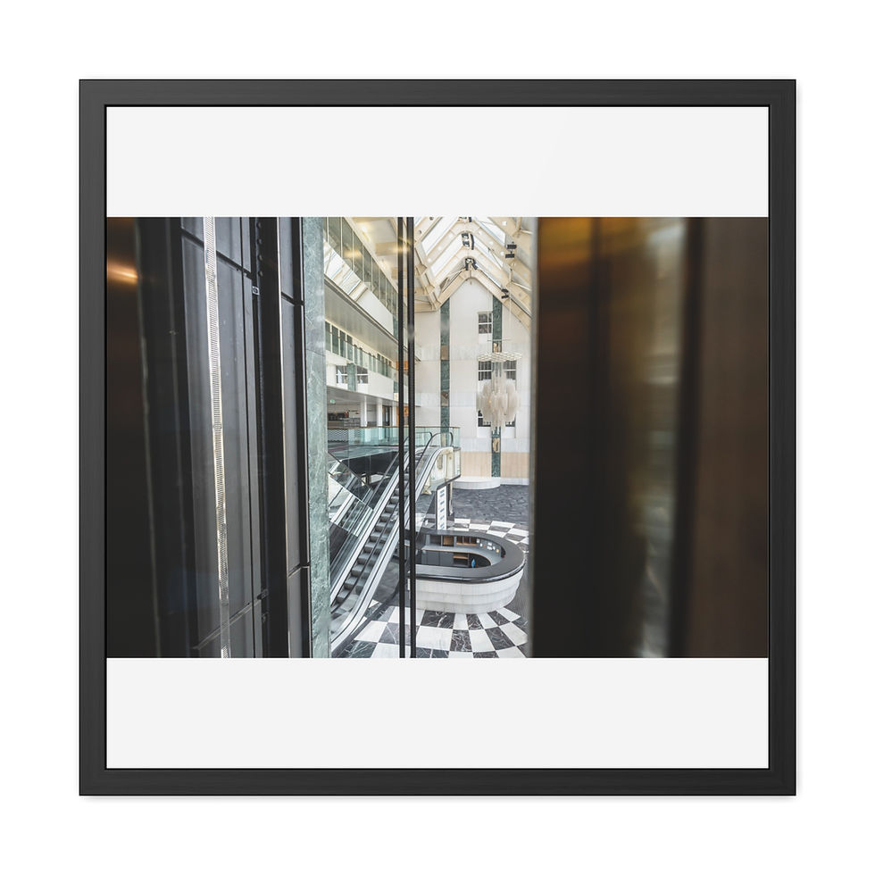 Thumbnail: Framed Print | Abandoned Atrium in Sussex - Urbex Wall Art