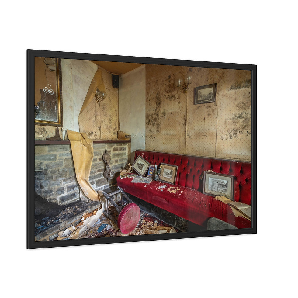 Thumbnail: Framed Print: Abandoned Thurlow Arms, Sussex Pub Interior Wall Art - Urban Decay