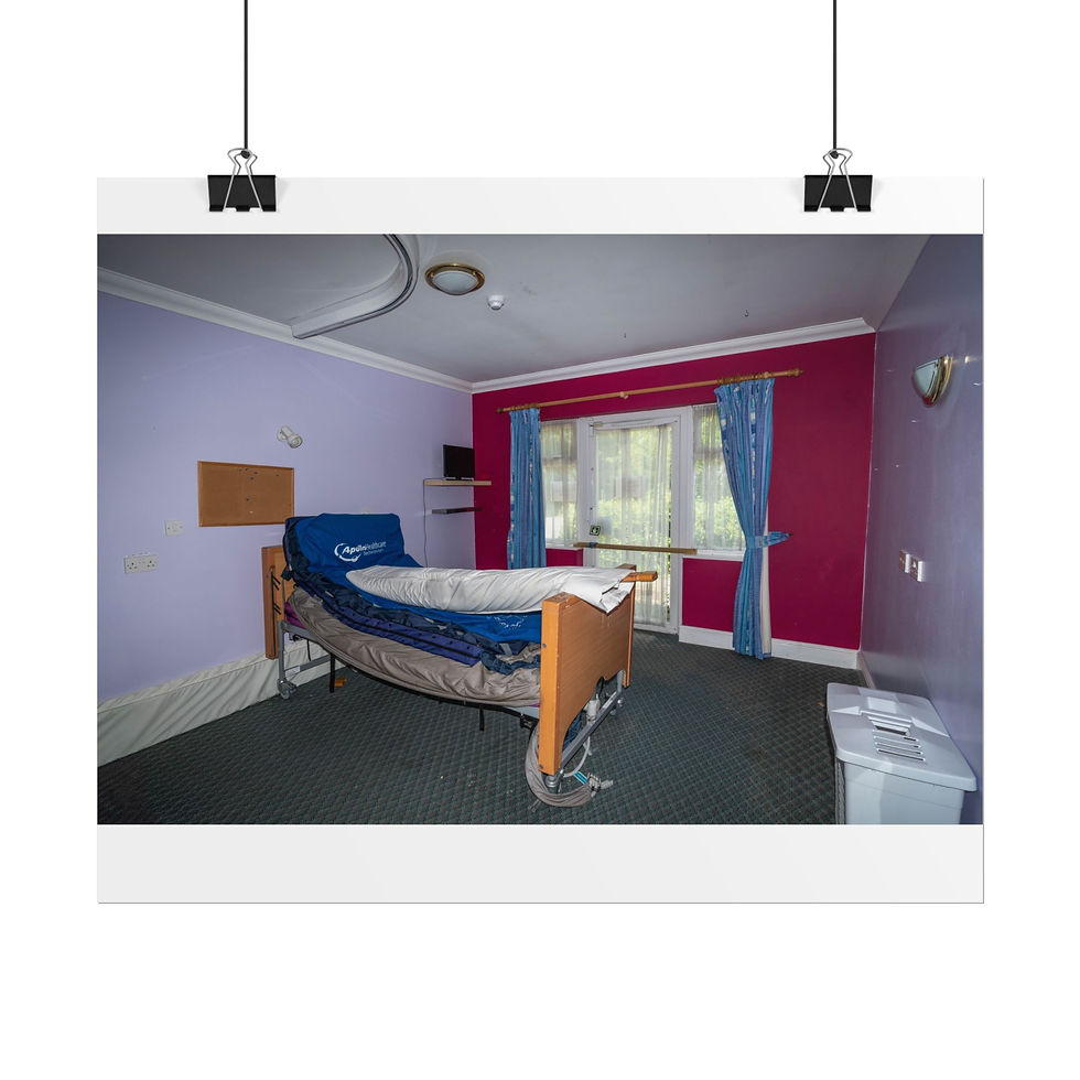 Thumbnail: Poster Print | Abandoned Nursing Home Bedroom | Forgotten Interior Wall Art