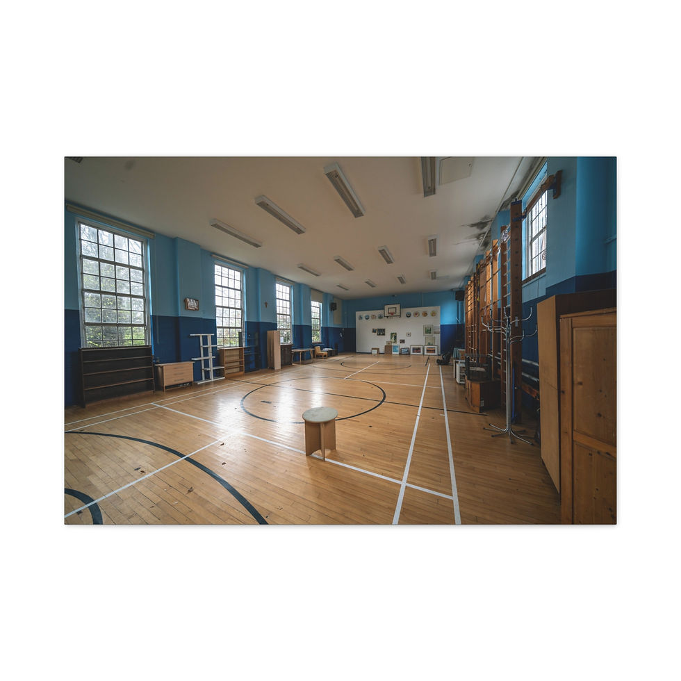 Thumbnail: Canvas Print | Abandoned School Empty Gymnasium, Sussex Urbex Photography
